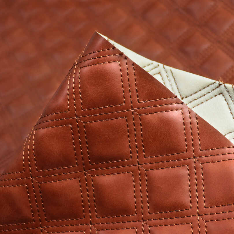 Sponge Stitching Foam Artificial Quilted Automotive Cars PVC Leather Fabric