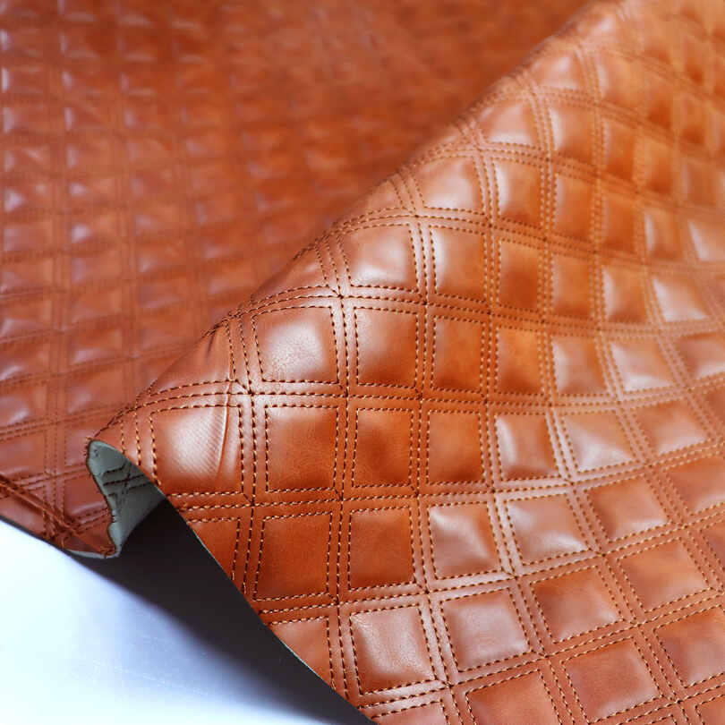 اسفنجی دوخت فوم مصنوعی خودروهای خودرو لحاف پارچه چرم پی وی سی